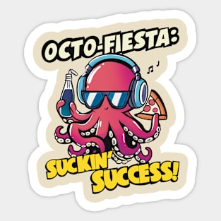 Octopus Party Sticker